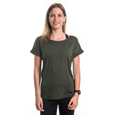 Women’s Sensor Merino Air Traveller T-shirt Olive Green