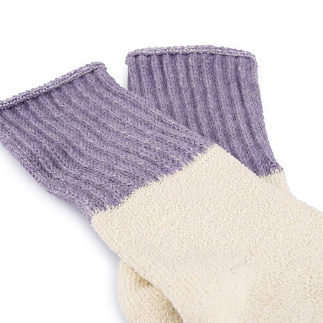 Extra-long Merino Wool Socks Purple