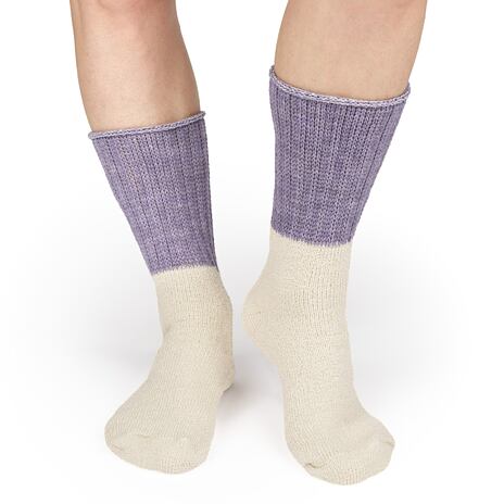 Extra-long Merino Wool Socks Purple