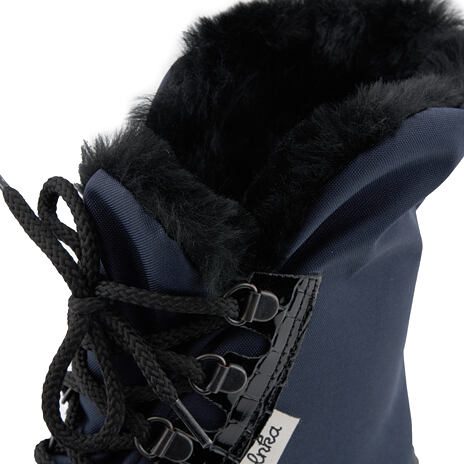 Bottes de neige à lacets pour femme, bleues