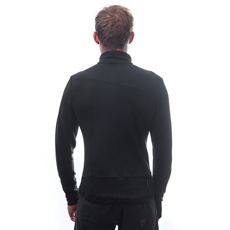 Sweatshirt mit Reißverschluss für Herren Sensor Merino Upper schwarz