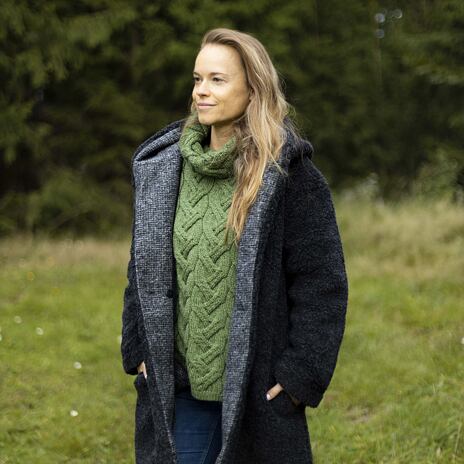 Wollpullover für Damen Vlnka S03 grün