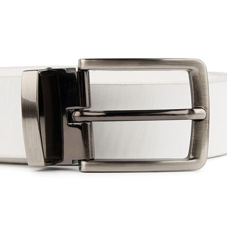 Leather belt white