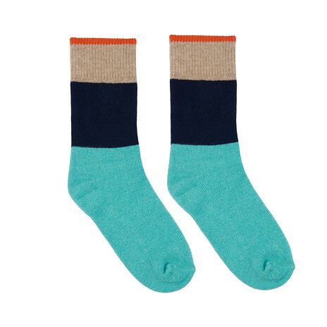 Merino Sheep Socks with Cashmere Turquoise