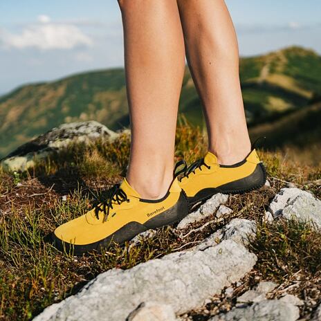 Chaussures barefoot en cuir Be Lenka Trailwalker jaune