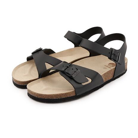 Heren kurken anatomische sandalen Jindra zwart