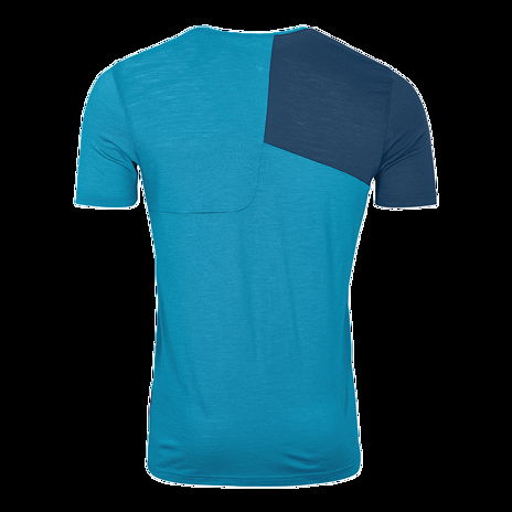 T-shirt mérinos manches courtes pour homme 120 Tec Ortovox, bleu montagne