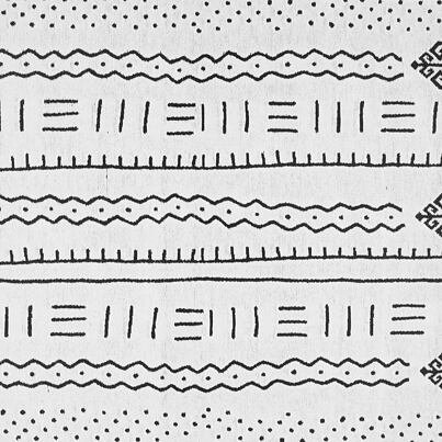 Teppich aus rezyklierter Baumwolle mit Muster schwarz-weiß