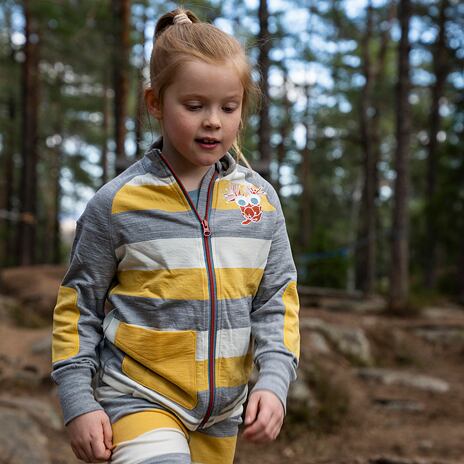 Sweat-shirt en laine pour enfant Piny Ulvang, jaune