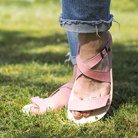 Barefoot Ledersandalen "Johana" rosa