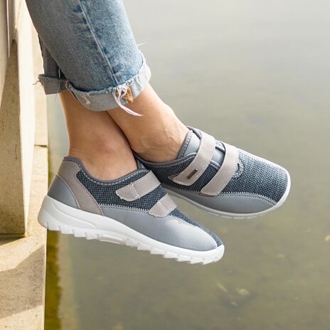 Damen-Sneakers mit Klettverschluss blau