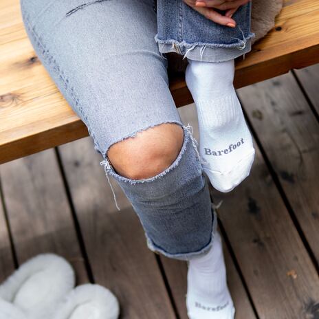 Chaussettes en coton barefoot blanc blanc