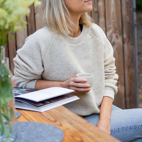 Sweat en laine, beige