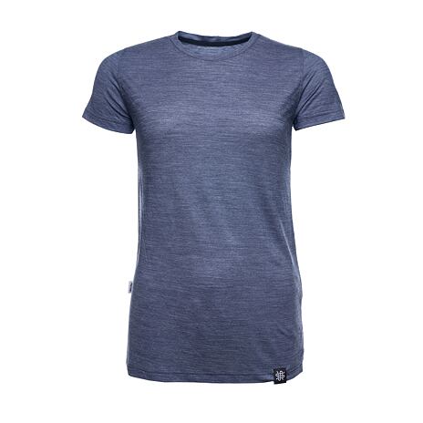 T-shirt Woolee pour femme, laine mérinos et tencel, bleu