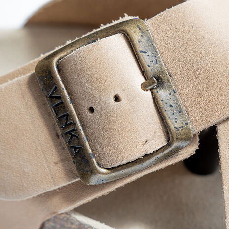 Claquettes anatomiques en liège pour femmes Laura, bleu - 2ème qualité