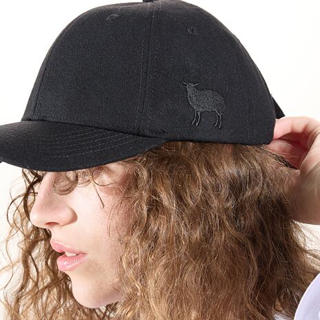 Baseballkappe aus Wolle Merino Woolee Capsule schwarz