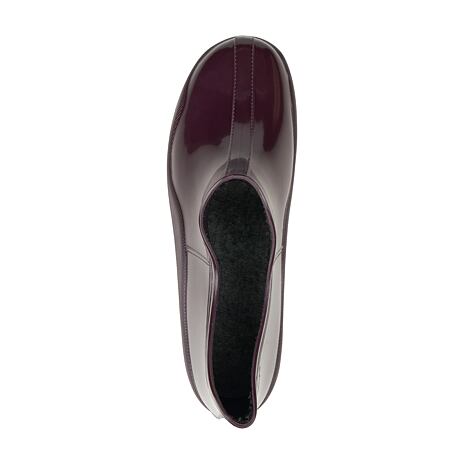 Knöchelhohe Gummistiefel für Damen mit Woll-Innensohle bordeaux