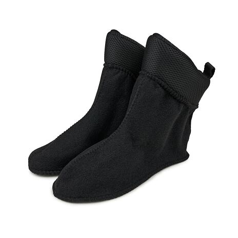 Gefütterte knöchelhohe Gummistiefel für Herren mit Woll-Innensohle schwarz