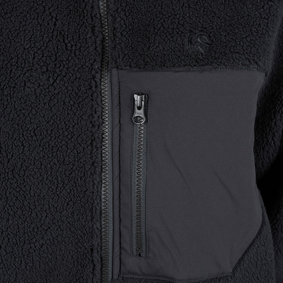 Dámská fleecová mikina s obousměrným zipem černá