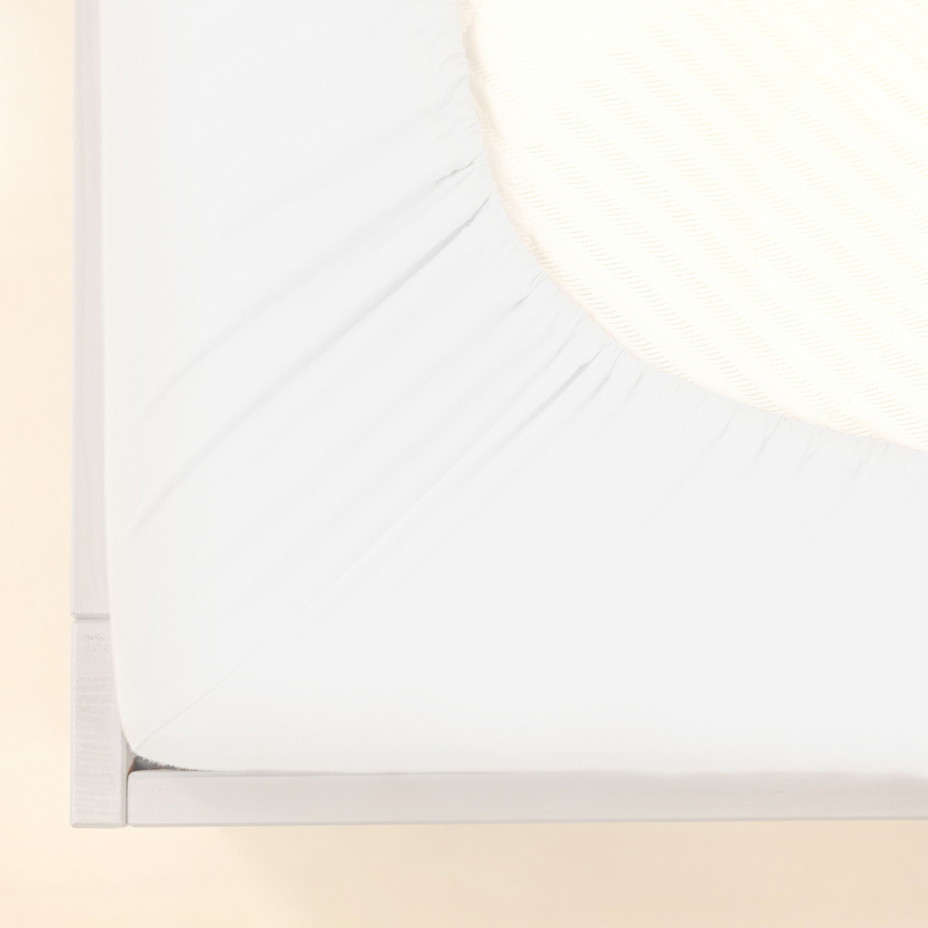 Jersey anyagú pamutlepedő, fehér