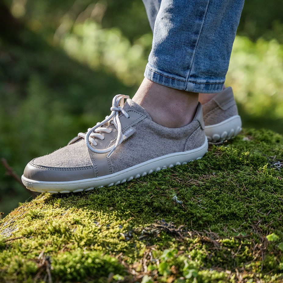 Dámske barefoot vlnené tenisky Teo béžová