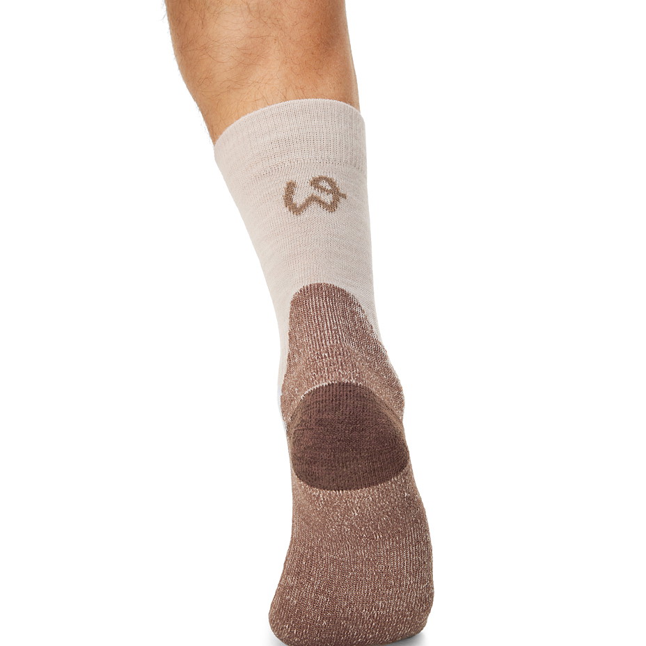 3 páry treckových Merino ponožek béžová