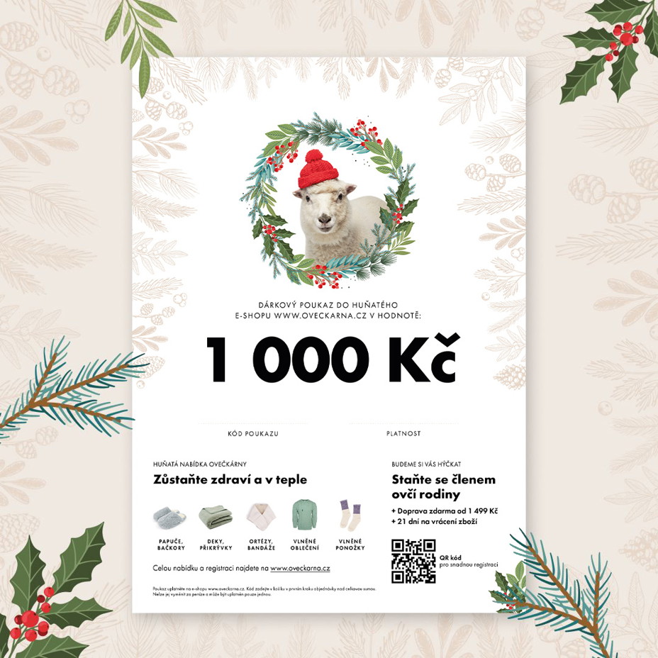 Vánoční dárkový poukaz 1000 Kč