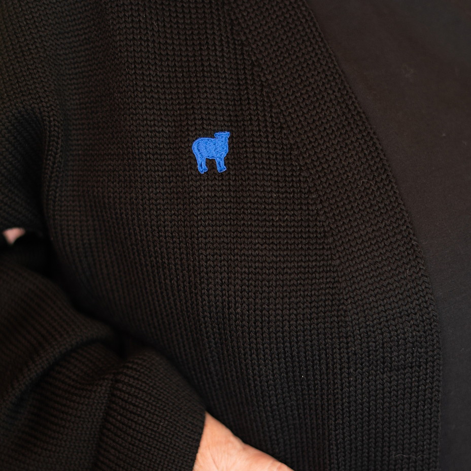 Cardigan din lână Merino Woolee Capsule negru