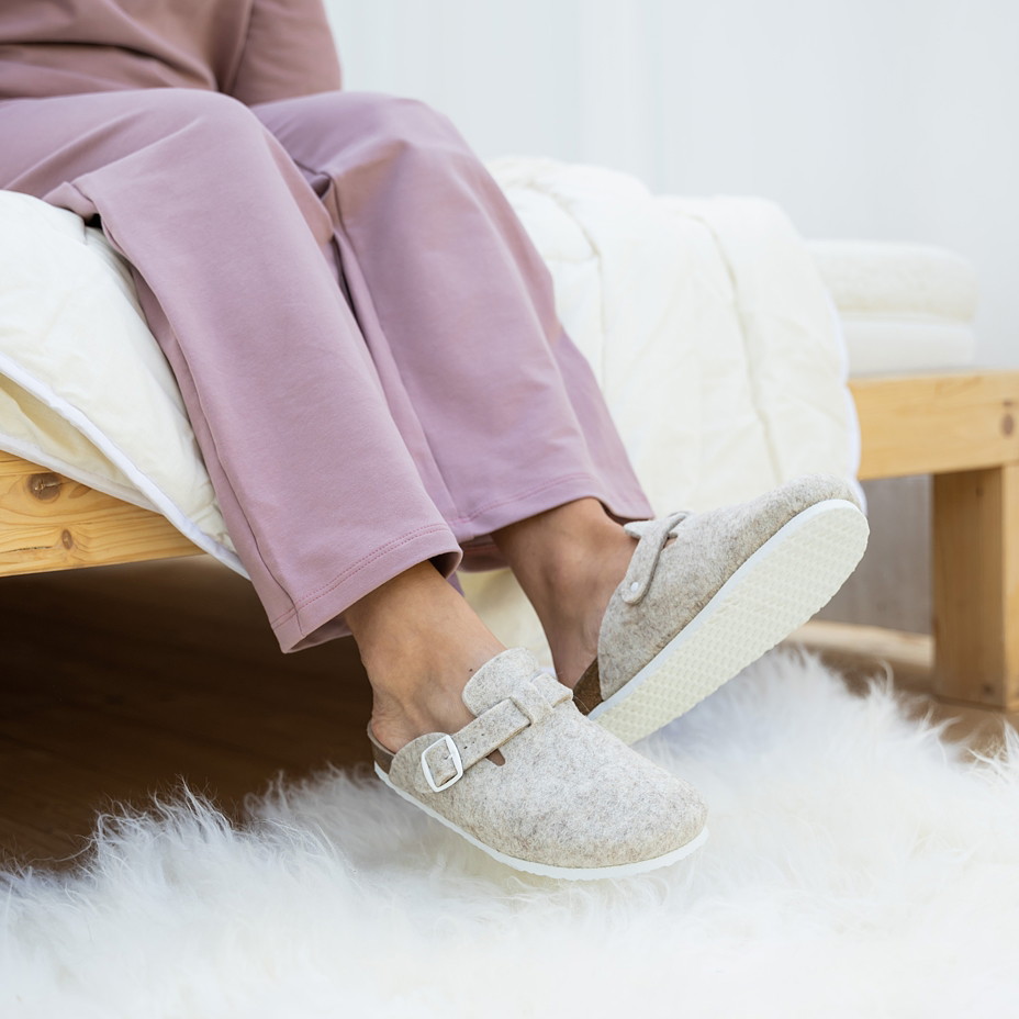 Michaela női egészségügyi parafa papucs, bézs