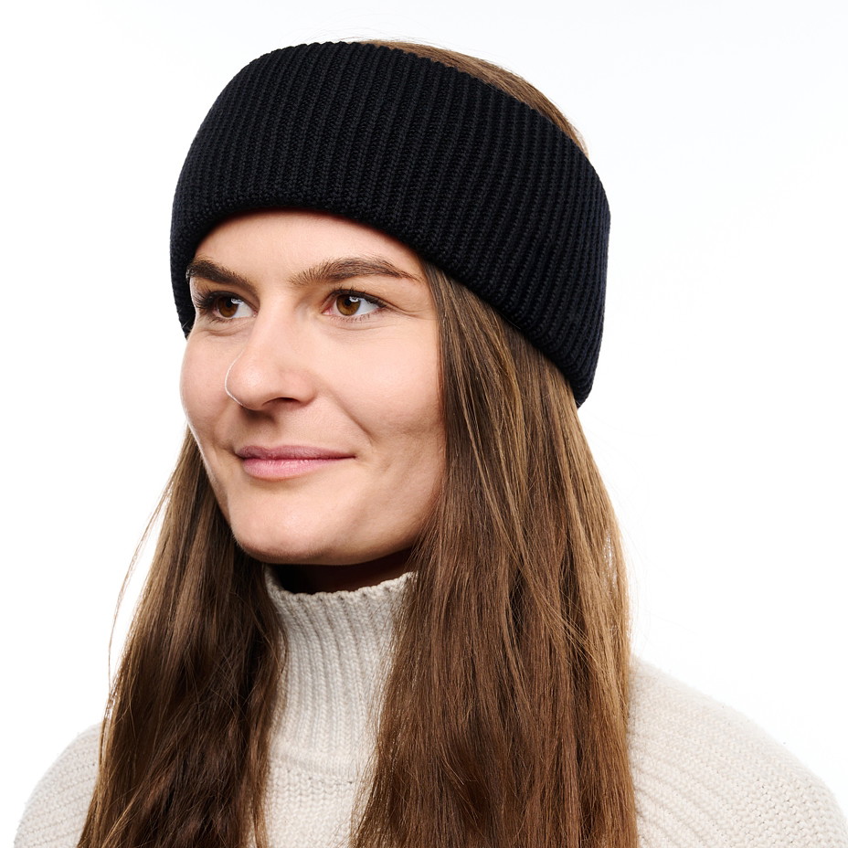 Wollen hoofdband Vlnka C01 zwart