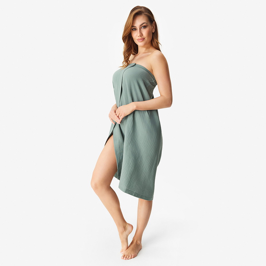 Saunový kilt z mušelínu zelená