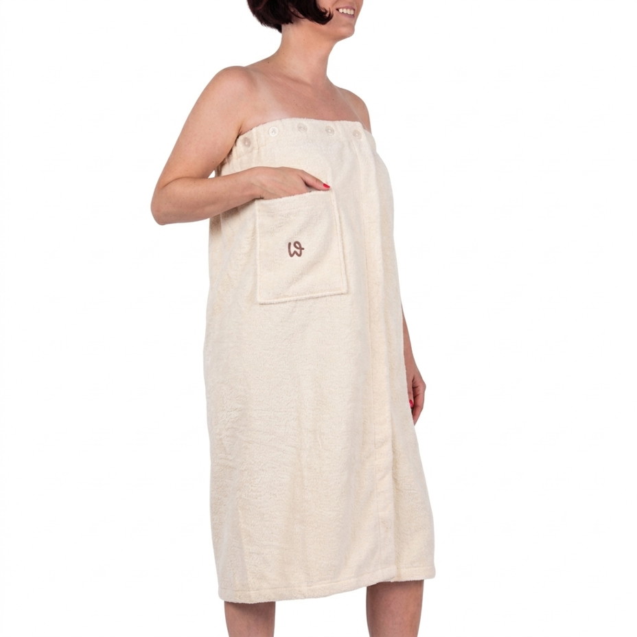 Bavlněný froté kilt do sauny přírodní