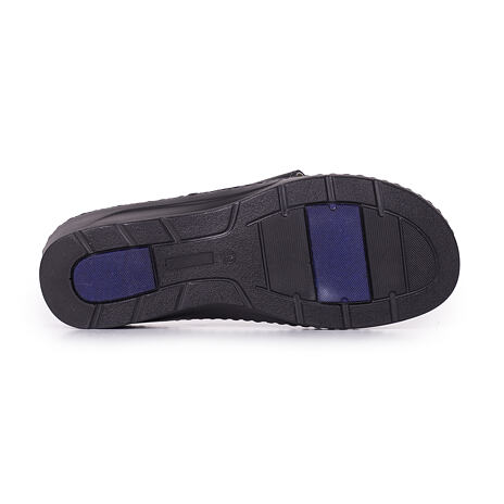 Papuci de piele cu toc pentru femei Nina - negru