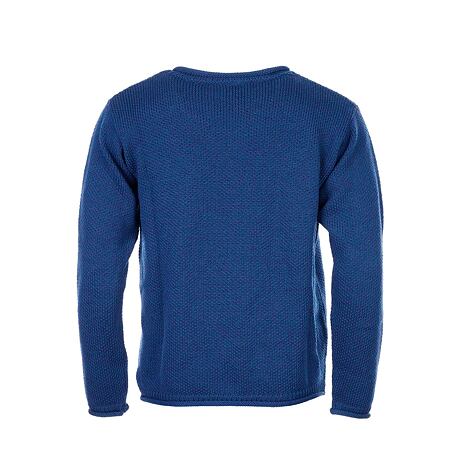 Vlnka Men's Wool Sweater S09 Dark Blue