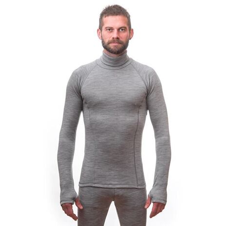 Funktionsshirt für Herren Sensor Merino Bold roll neck cool gray