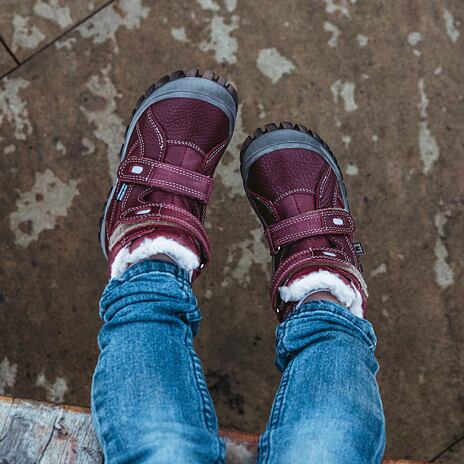 Winterschuhe mit Schafwolle für Kinder “Bobo” rot