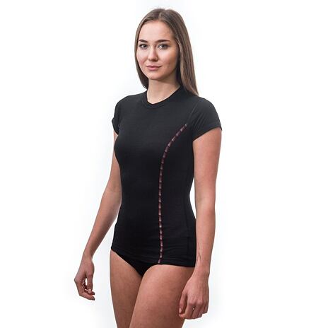 Tricou funcțional pentru femei Sensor Merino Air - negru