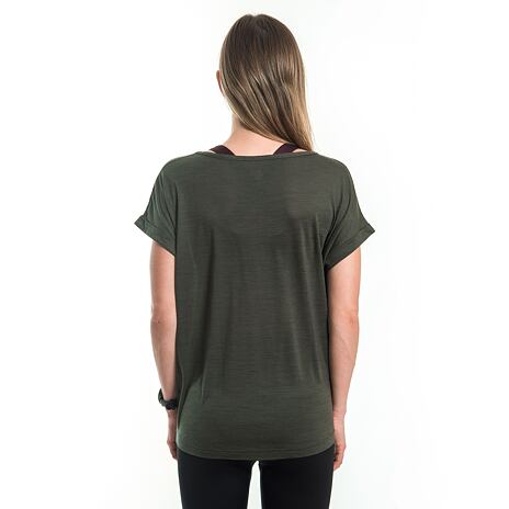 Women’s Sensor Merino Air Traveller T-shirt Olive Green