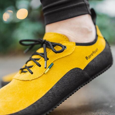 Chaussures barefoot en cuir Be Lenka Trailwalker jaune