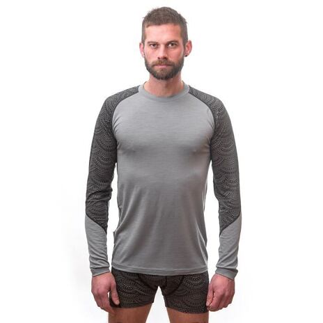 Funktionsshirt für Herren Sensor Merino Impress grau/maori