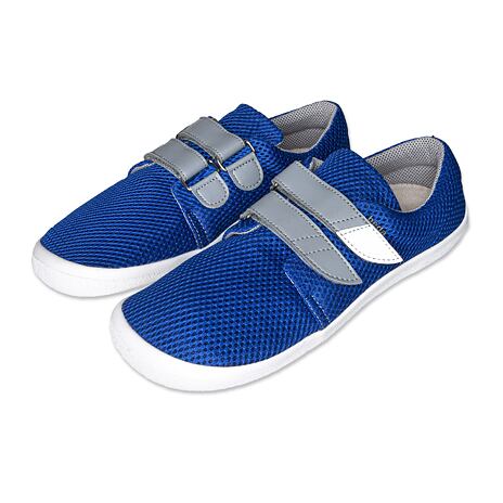 Atmungsaktive Sneaker mit Klettverschluss barefoot für Kinder "Beda" blau