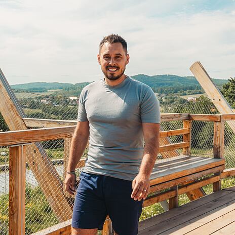 T-shirt Vlnka à manches courtes en laine mérinos pour homme gris