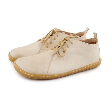 Lederschuhe barefoot für Damen "Olivia" beige