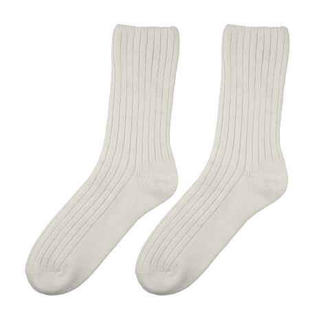 Chaussettes en laine de mouton Merino avec ourlet médical blanc