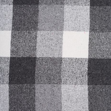 Woolee Throw with Sheep’s Wool Grey Check