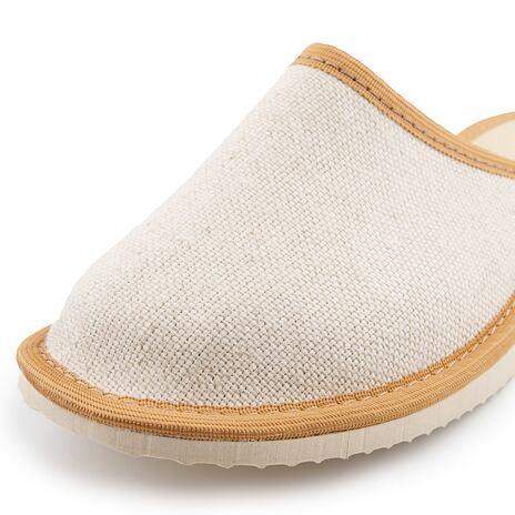 Dames zomer linnen slippers natuurlijk