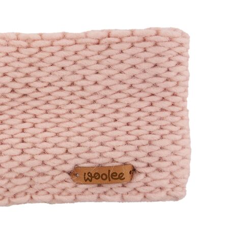 Bandeau en tricot Woolee C07 rose clair