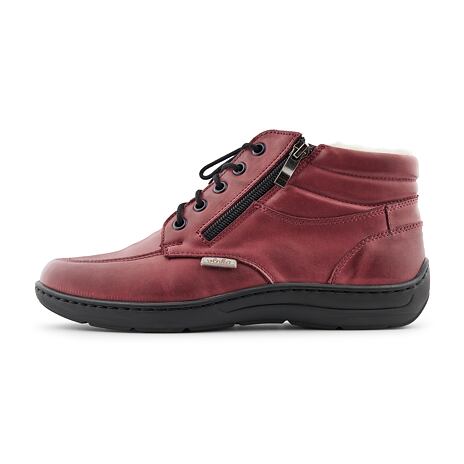 Bottines en cuir pour femmes Gita rouge