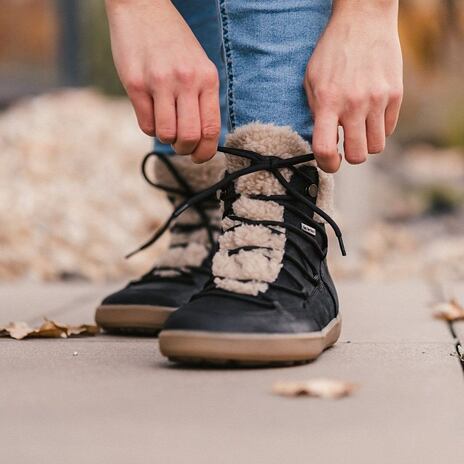 Dames leren Be Lenka Bliss barefoot schoenen zwart