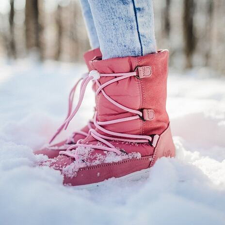 Kinder barefoot Schneestiefel Be Lenka Snowfox rosa